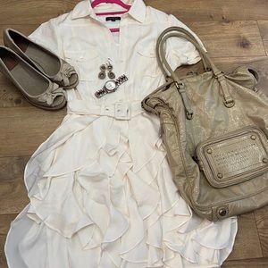 Tory Burch Jackie Espadrille beige peep toe wedge